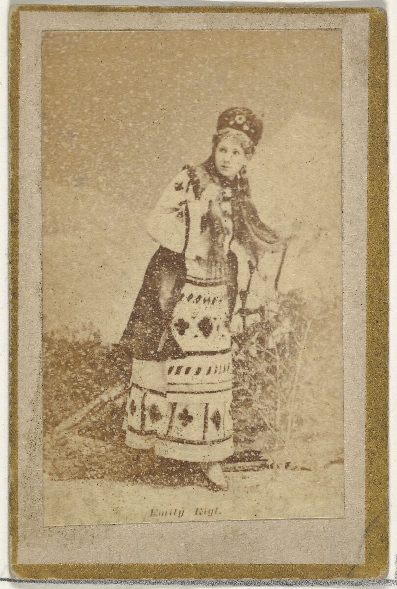Emily Rigl, from the Actresses and Celebrities series (N60, Type 2) promoting Little Beauties Cigarettes for Allen & Ginter brand tobacco products, Issued by Allen &amp; Ginter (American, Richmond, Virginia), Albumen photograph 