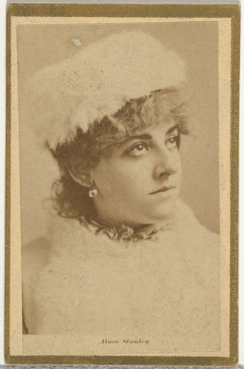 Alma Stanley, from the Actresses and Celebrities series (N60, Type 2) promoting Little Beauties Cigarettes for Allen & Ginter brand tobacco products, Issued by Allen &amp; Ginter (American, Richmond, Virginia), Albumen photograph 