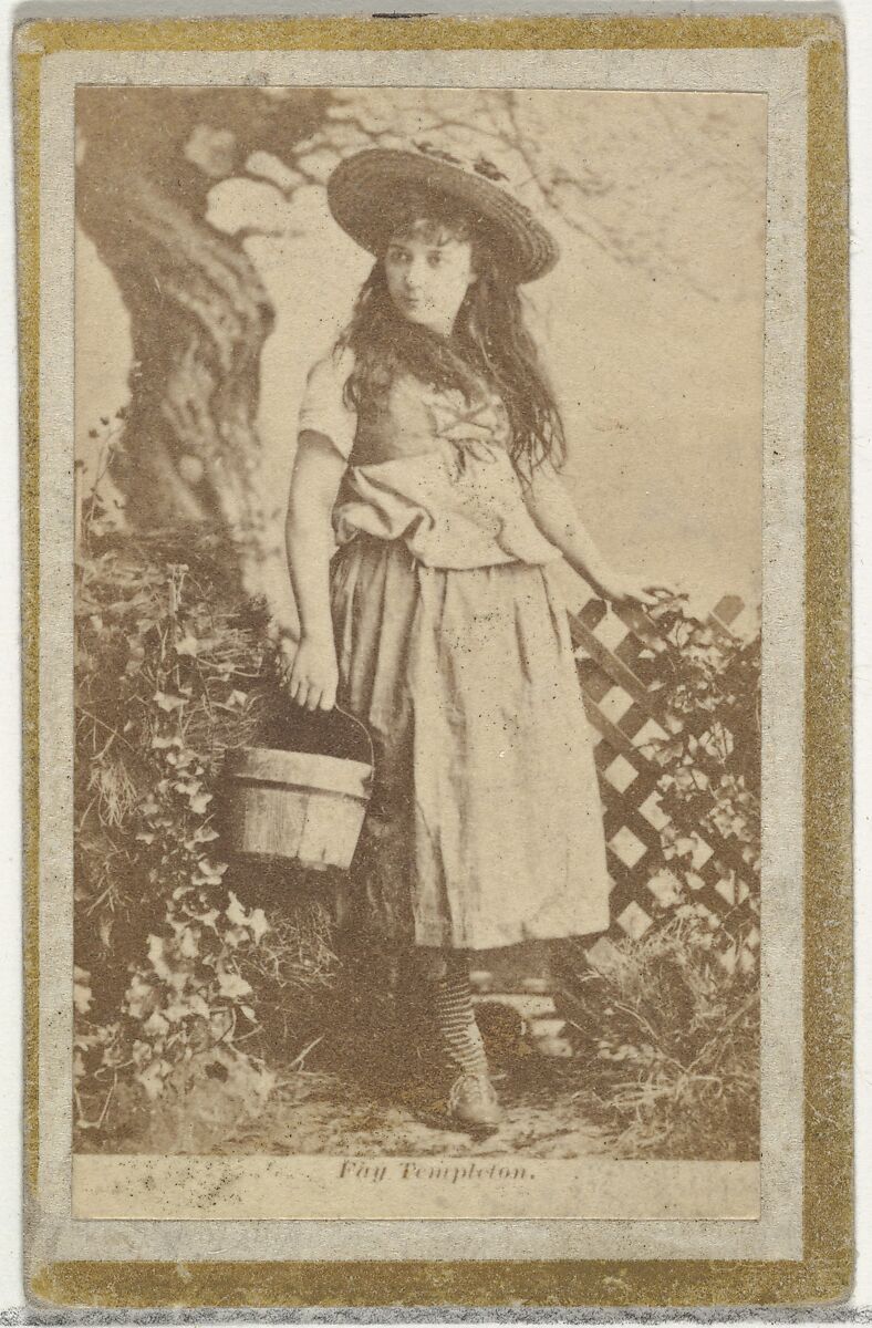 Fay Templeton, from the Actresses and Celebrities series (N60, Type 2) promoting Little Beauties Cigarettes for Allen & Ginter brand tobacco products, Issued by Allen &amp; Ginter (American, Richmond, Virginia), Albumen photograph 