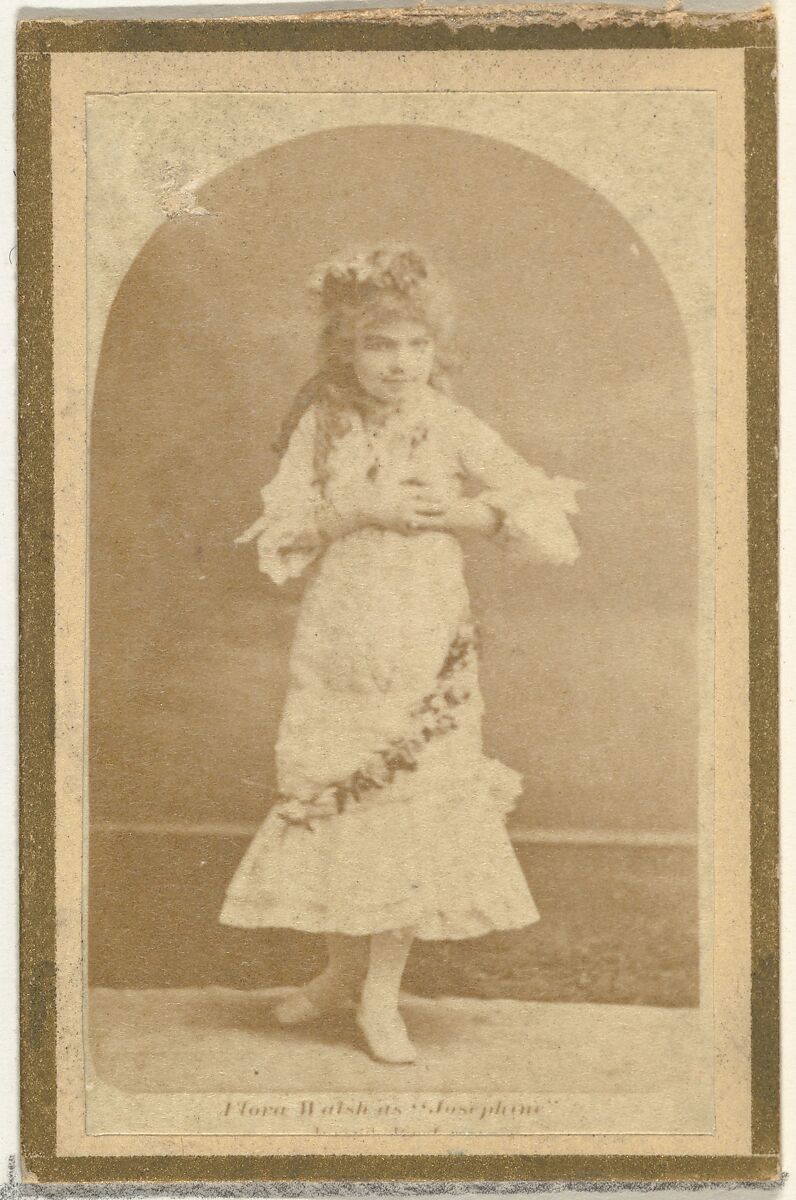 Flora Walsh as Josephine, from the Actresses and Celebrities series (N60, Type 2) promoting Little Beauties Cigarettes for Allen & Ginter brand tobacco products, Issued by Allen &amp; Ginter (American, Richmond, Virginia), Albumen photograph 
