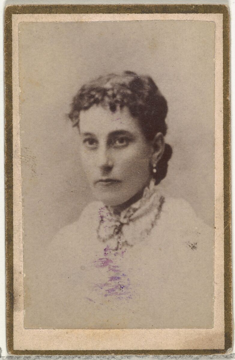 From the Actresses and Celebrities series (N60, Type 2) promoting Little Beauties Cigarettes for Allen & Ginter brand tobacco products, Issued by Allen &amp; Ginter (American, Richmond, Virginia), Albumen photograph 