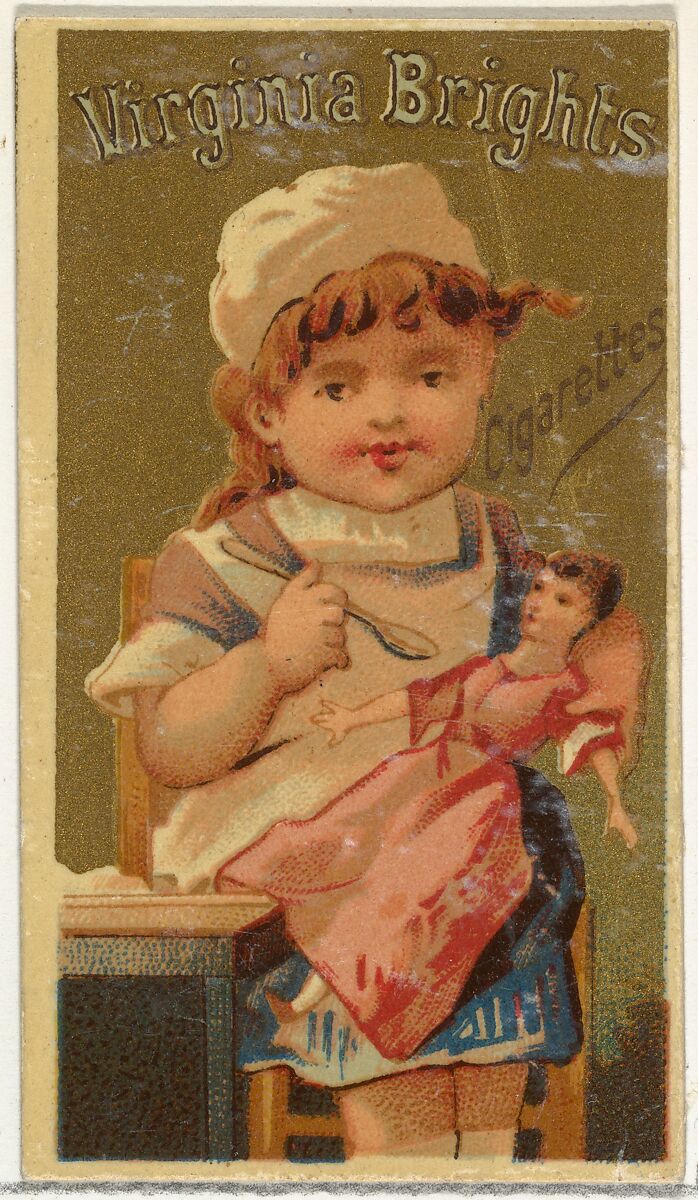 From the Girls and Children series (N64) promoting Virginia Brights Cigarettes for Allen & Ginter brand tobacco products, Issued by Allen &amp; Ginter (American, Richmond, Virginia), Commercial color lithograph 