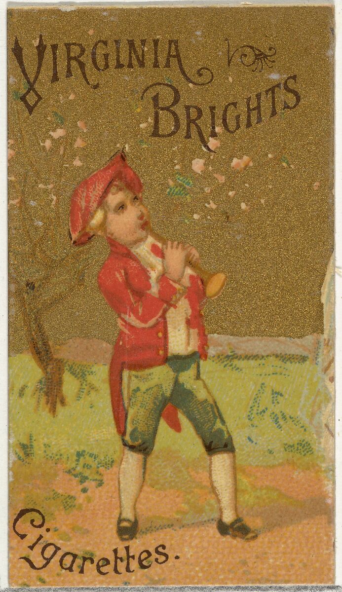 From the Girls and Children series (N64) promoting Virginia Brights Cigarettes for Allen & Ginter brand tobacco products, Issued by Allen &amp; Ginter (American, Richmond, Virginia), Commercial color lithograph 