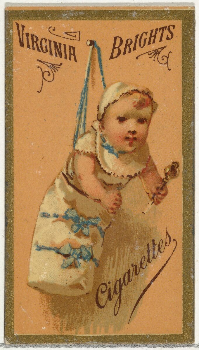 From the Girls and Children series (N64) promoting Virginia Brights Cigarettes for Allen & Ginter brand tobacco products, Issued by Allen &amp; Ginter (American, Richmond, Virginia), Commercial color lithograph 