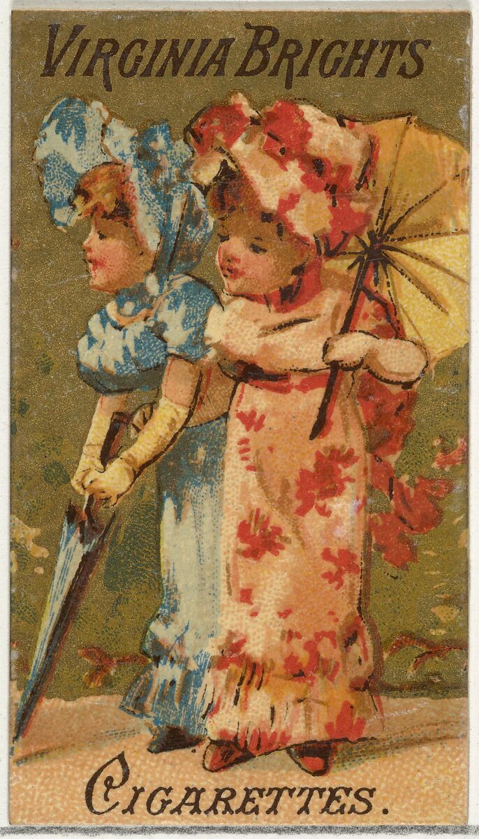 From the Girls and Children series (N64) promoting Virginia Brights Cigarettes for Allen & Ginter brand tobacco products, Issued by Allen &amp; Ginter (American, Richmond, Virginia), Commercial color lithograph 