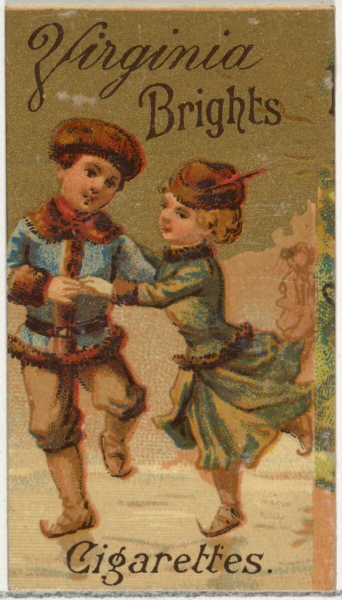 From the Girls and Children series (N64) promoting Virginia Brights Cigarettes for Allen & Ginter brand tobacco products, Issued by Allen &amp; Ginter (American, Richmond, Virginia), Commercial color lithograph 