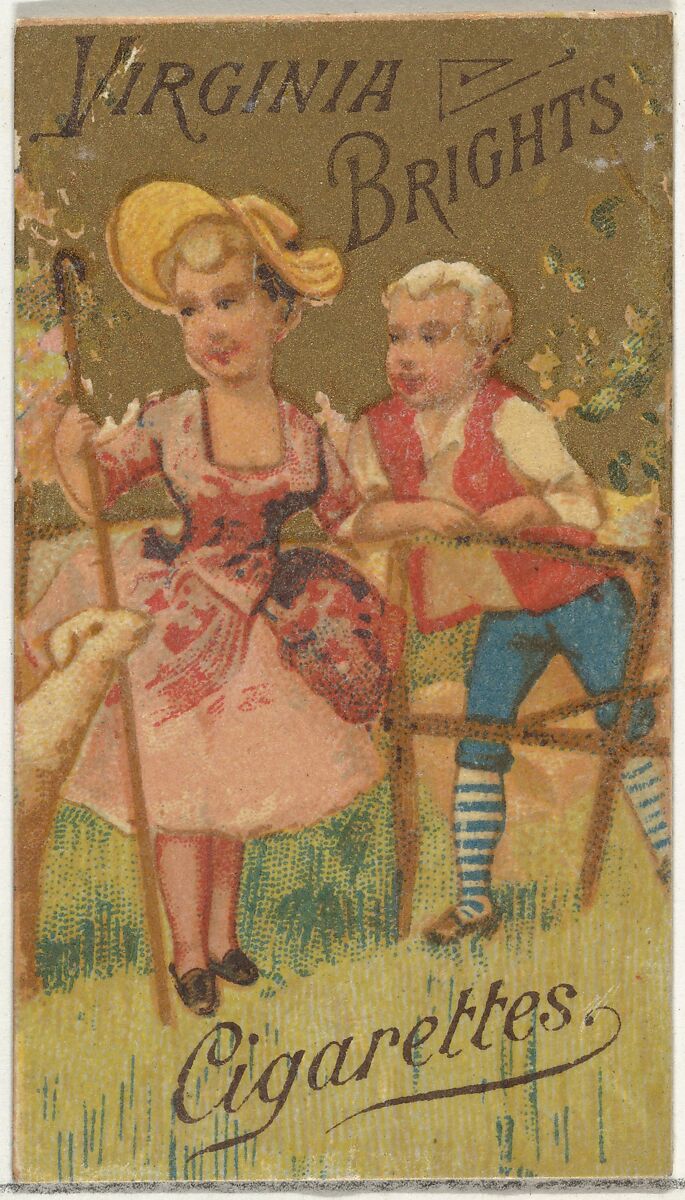 From the Girls and Children series (N64) promoting Virginia Brights Cigarettes for Allen & Ginter brand tobacco products, Issued by Allen &amp; Ginter (American, Richmond, Virginia), Commercial color lithograph 