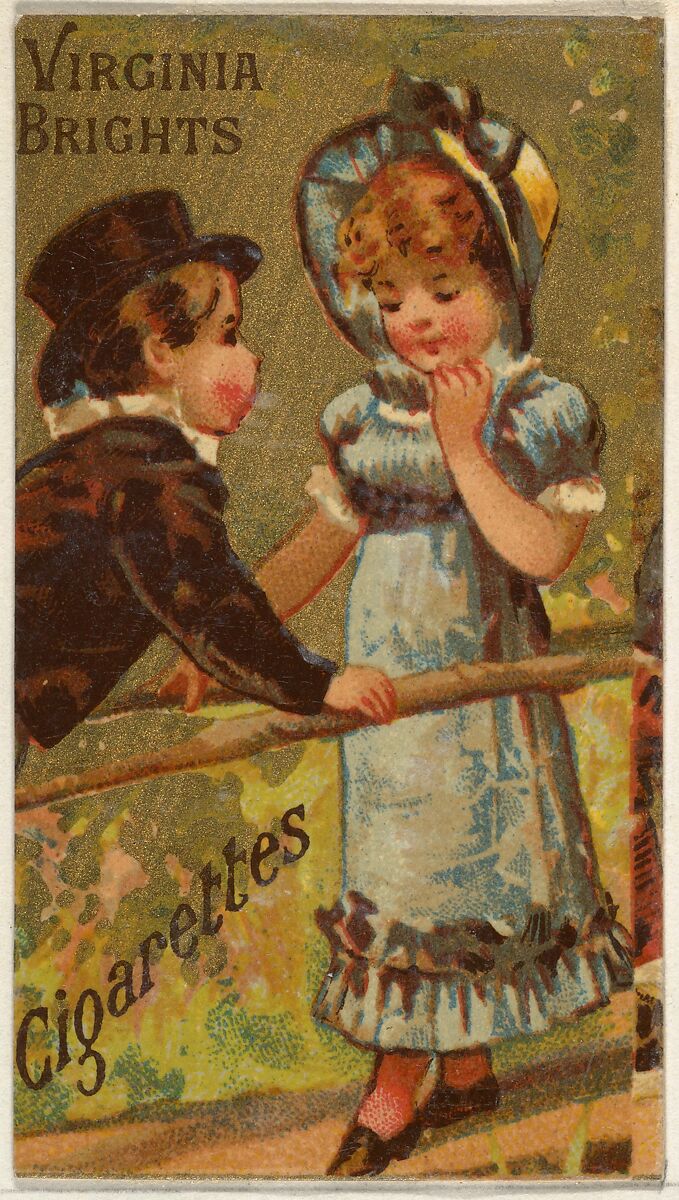 From the Girls and Children series (N64) promoting Virginia Brights Cigarettes for Allen & Ginter brand tobacco products, Issued by Allen &amp; Ginter (American, Richmond, Virginia), Commercial color lithograph 