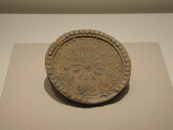 Roof End Tile, Stoneware, Korea 