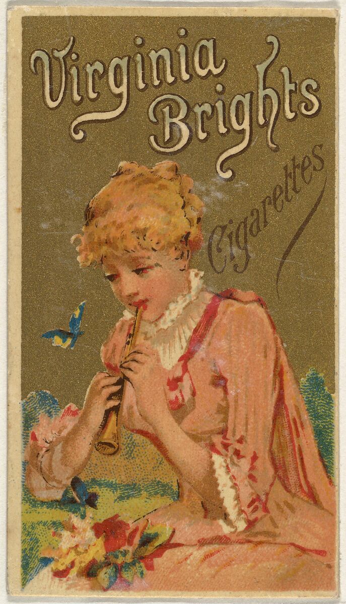 From the Girls and Children series (N64) promoting Virginia Brights Cigarettes for Allen & Ginter brand tobacco products, Issued by Allen &amp; Ginter (American, Richmond, Virginia), Commercial color lithograph 