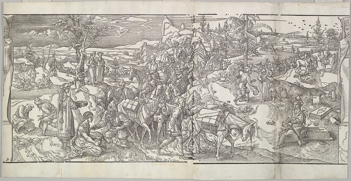 The Passage of a Caravan from the frieze Ces Moeurs et fachons de faire de Turcz (Customs and Fashions of the Turks), After Pieter Coecke van Aelst (Netherlandish, Aelst 1502–1550 Brussels), Woodcut 