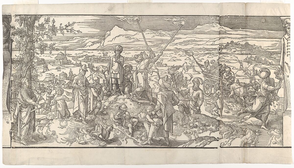 Festival of the New Moon from the frieze Ces Moeurs et fachons de faire de Turcz (Customs and Fashions of the Turks), After Pieter Coecke van Aelst (Netherlandish, Aelst 1502–1550 Brussels), Woodcut 