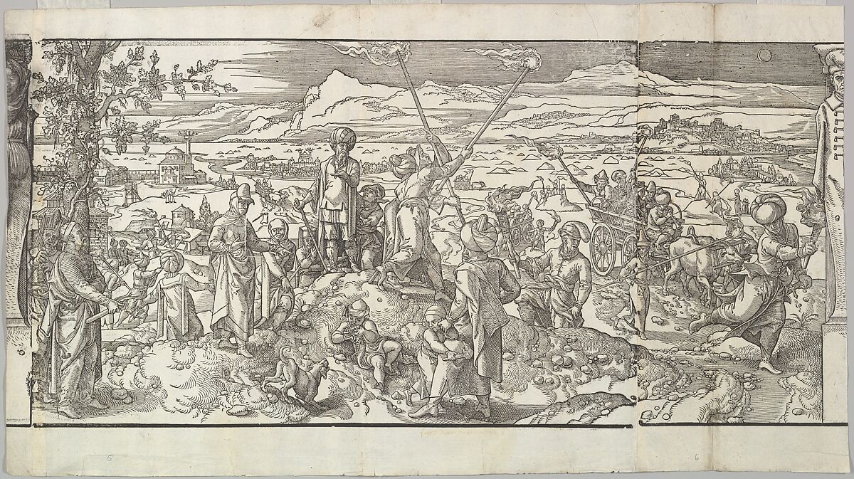 Festival of the New Moon from the frieze Ces Moeurs et fachons de faire de Turcz (Customs and Fashions of the Turks), After Pieter Coecke van Aelst (Netherlandish, Aelst 1502–1550 Brussels), Woodcut