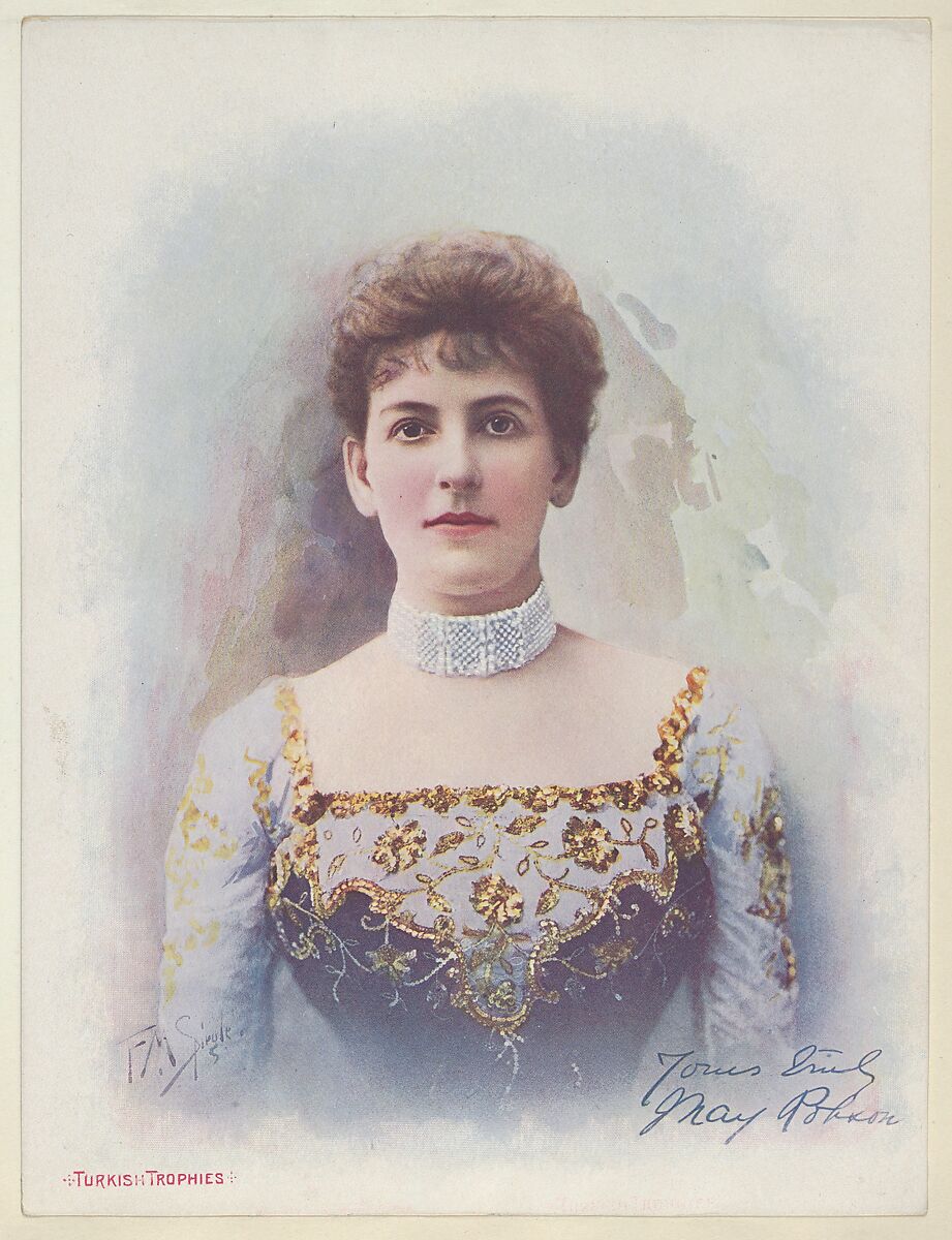 May Robson, from the Actresses series (T1), distributed by the American Tobacco Co. to promote Turkish Trophies Cigarettes, Reproduction of painting by Frederick Moladore Spiegle (American, Brooklyn, New York 1865–1942 New York), Commercial color lithograph 