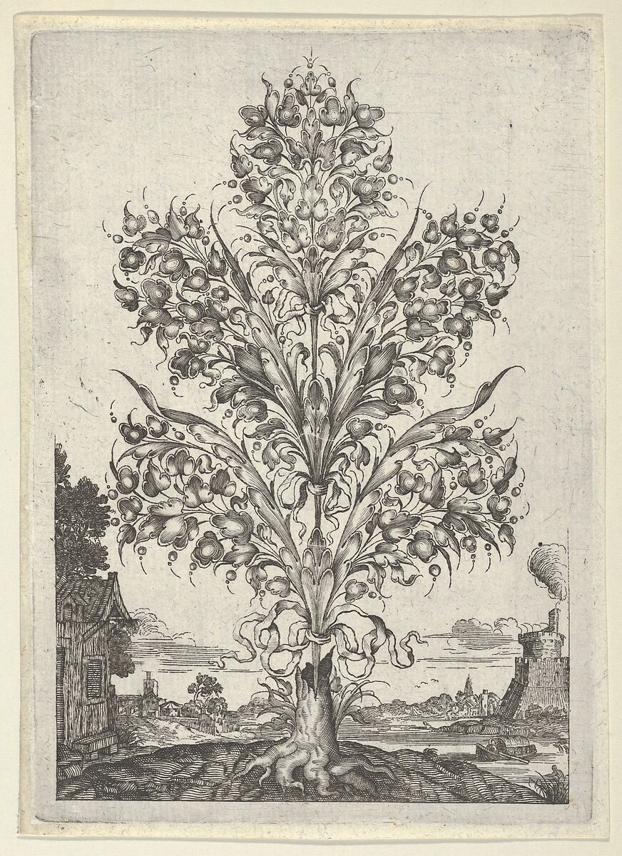 Goldsmith's Bouquet, from Newes Lauberbuechlein, Peter Aubry II (German, 1610–1666), Engraving 