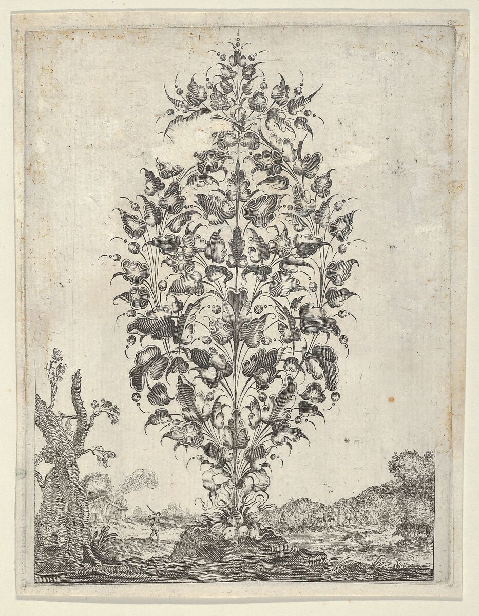 Goldsmith's Bouquet, from Newes Lauberbuechlein, Peter Aubry II (German, 1610–1666), Engraving 