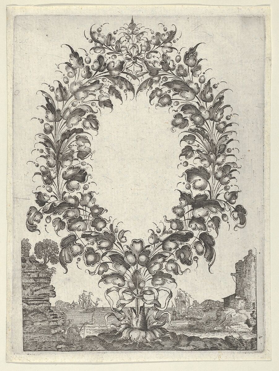 Goldsmith's Bouquet, from "Newes Lauberbuechlein", Peter Aubry II (German, 1610–1666), Engraving 