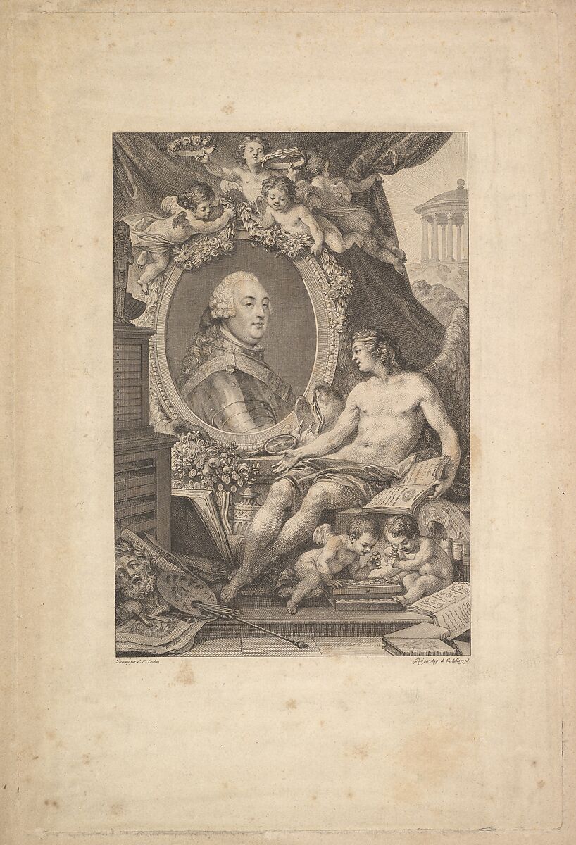 Portrait of Louis-Philippe, duc d'Orléans, Augustin de Saint-Aubin (French, Paris 1736–1807 Paris), Etching and engraving; fourth state of four (Bocher) 