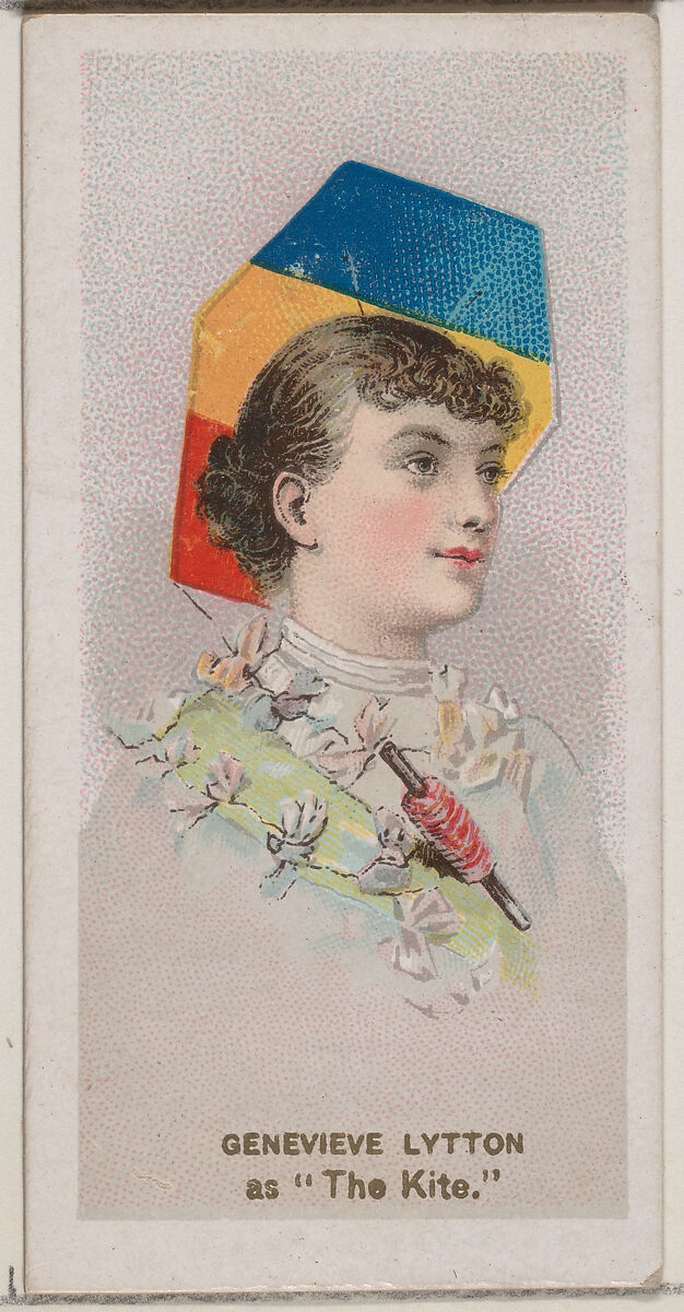 Genevieve Lytton as "The Kite," from the series Fancy Dress Ball Costumes (N73) for Duke brand cigarettes, Issued by W. Duke, Sons &amp; Co. (New York and Durham, N.C.), Commercial color lithograph 