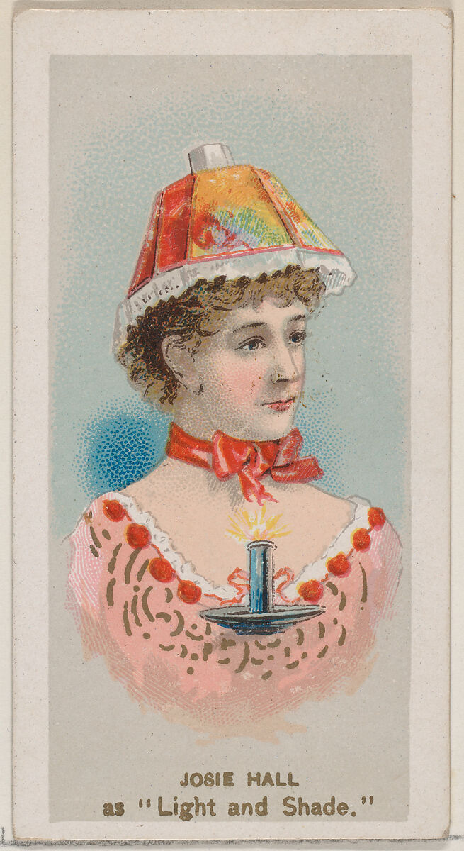 Josie Hall as "Light and Shade," from the series Fancy Dress Ball Costumes (N73) for Duke brand cigarettes, Issued by W. Duke, Sons &amp; Co. (New York and Durham, N.C.), Commercial color lithograph 