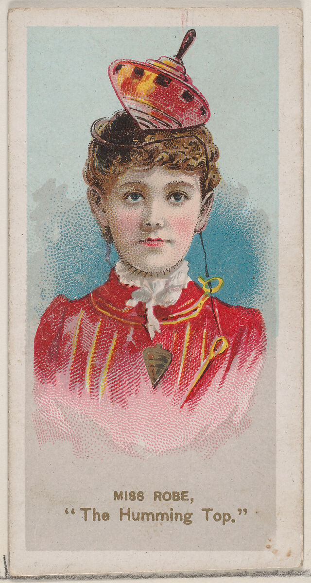 Miss Robe as "The Humming Top," from the series Fancy Dress Ball Costumes (N73) for Duke brand cigarettes, Issued by W. Duke, Sons &amp; Co. (New York and Durham, N.C.), Commercial color lithograph 