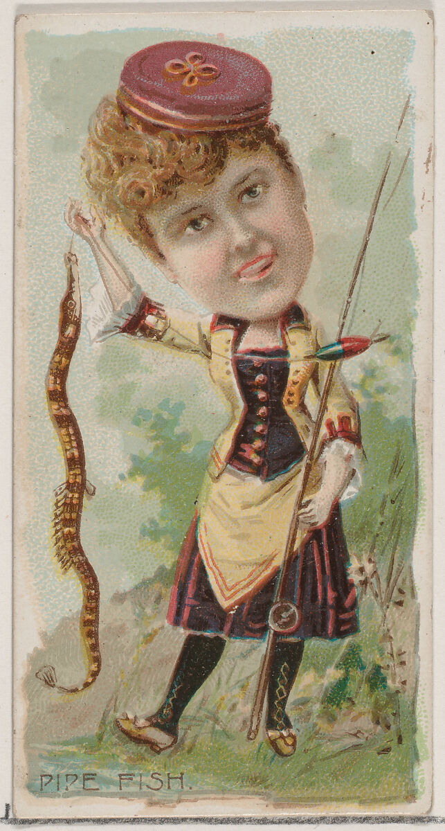 Pipe Fish, from the series Fishers and Fish (N74) for Duke brand cigarettes, Lithography by Knapp &amp; Company (American, New York), Commercial color lithograph 