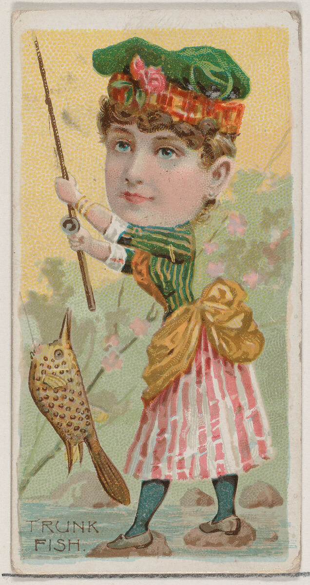 Trunk Fish, from the series Fishers and Fish (N74) for Duke brand cigarettes, Lithography by Knapp &amp; Company (American, New York), Commercial color lithograph 