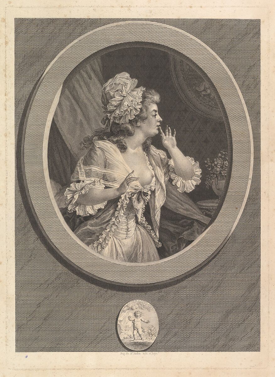 Au Moins Soyez Discret (At Least Be Discreet), Augustin de Saint-Aubin (French, Paris 1736–1807 Paris), Etching and engraving; second state of five (Bocher) 