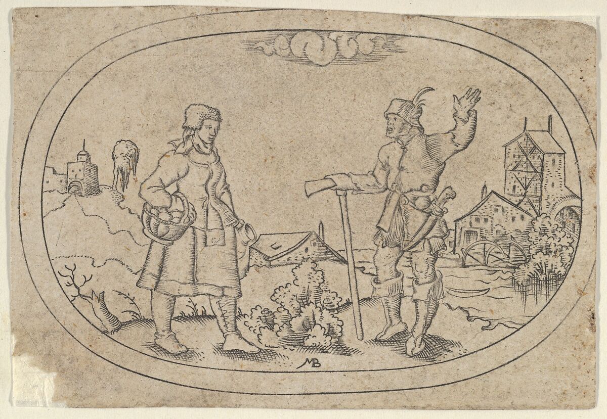 Farmers, from Das Bossenbüchlein, Mathais Beitler (German, Ansbach, active ca. 1582–1616), Engraving 