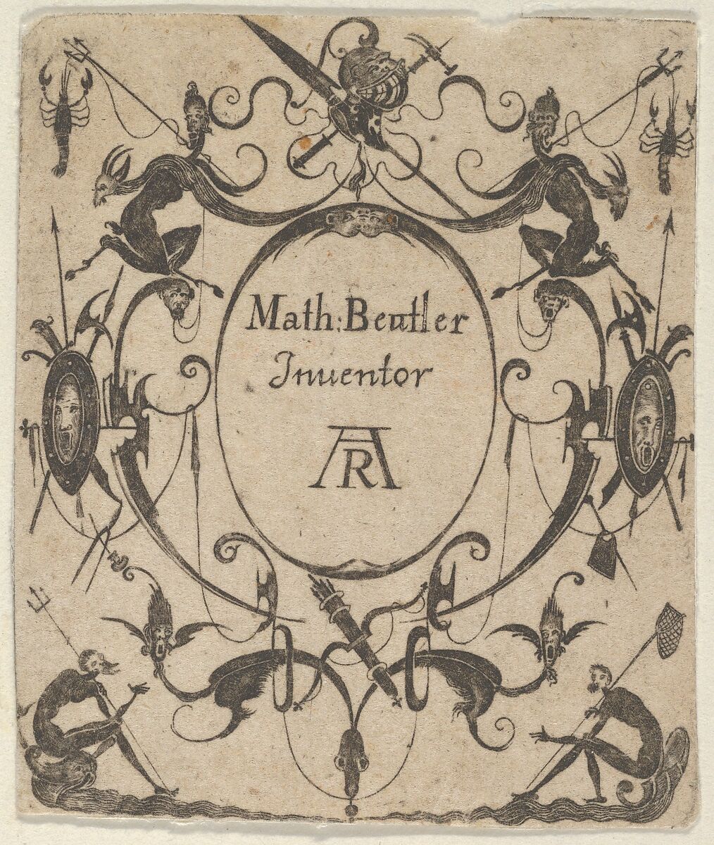 Blackwork Design for Goldsmithwork, after Mathais Beitler (German, Ansbach, active ca. 1582–1616), Engraving and blackwork 