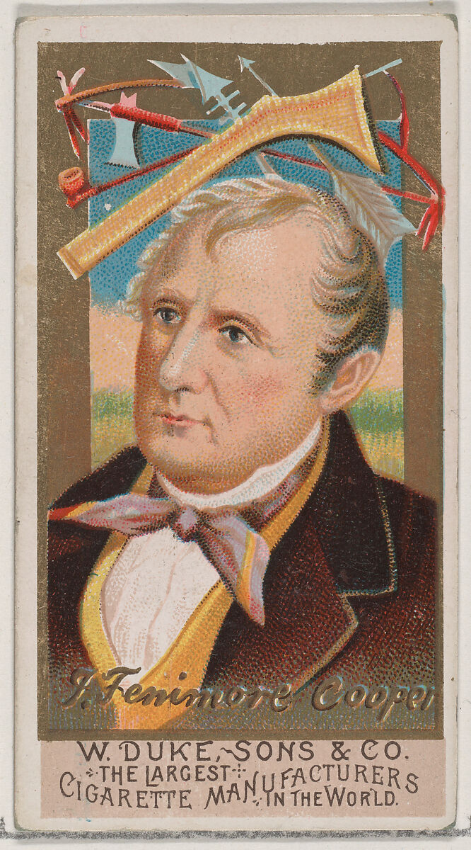 James Fenimore Cooper, from the series Great Americans (N76) for Duke brand cigarettes, Issued by W. Duke, Sons &amp; Co. (New York and Durham, N.C.), Commercial color lithograph 