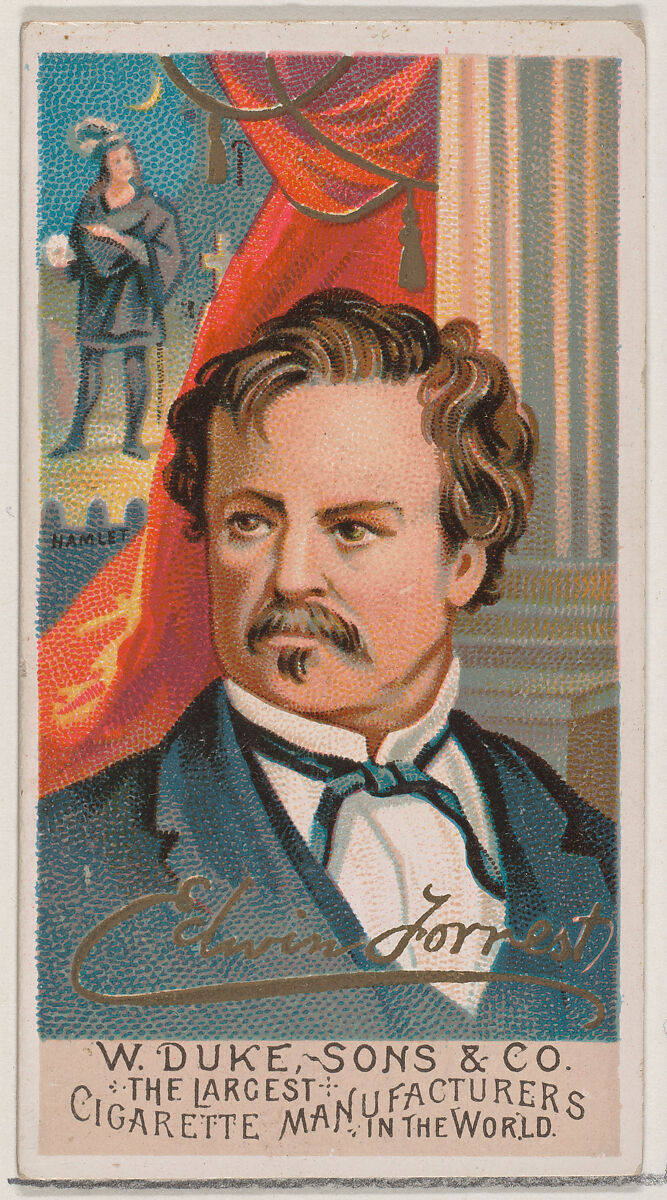 Edwin Forrest, from the series Great Americans (N76) for Duke brand cigarettes, Issued by W. Duke, Sons &amp; Co. (New York and Durham, N.C.), Commercial color lithograph 