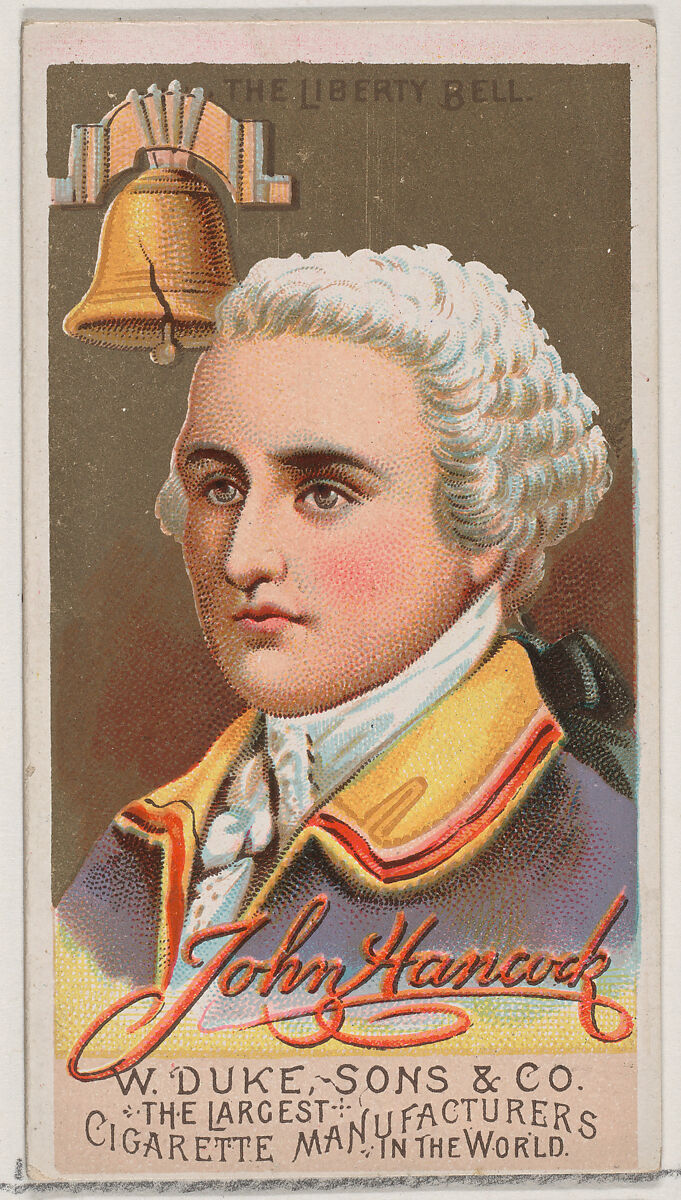 John Hancock, from the series Great Americans (N76) for Duke brand cigarettes, Issued by W. Duke, Sons &amp; Co. (New York and Durham, N.C.), Commercial color lithograph 