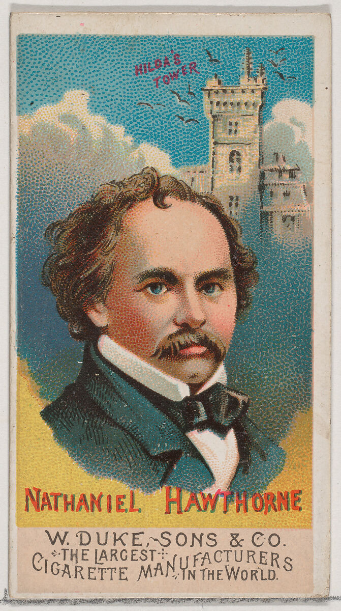 Nathaniel Hawthorne, from the series Great Americans (N76) for Duke brand cigarettes, Issued by W. Duke, Sons &amp; Co. (New York and Durham, N.C.), Commercial color lithograph 