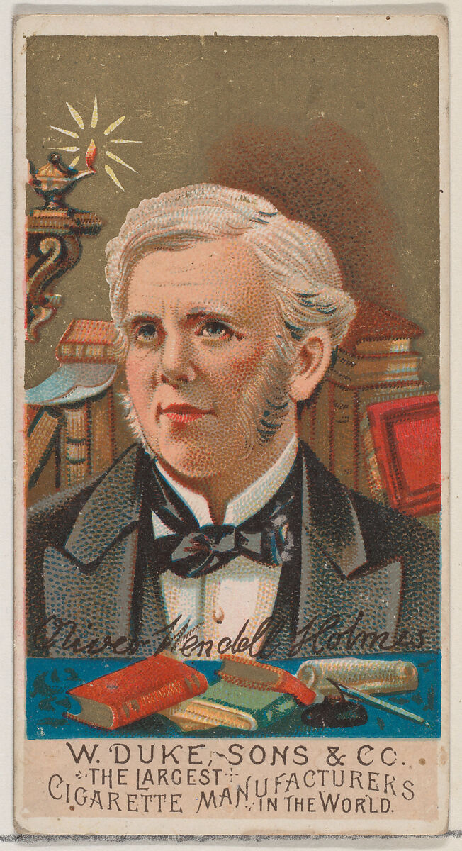 Oliver Wendell Holmes, from the series Great Americans (N76) for Duke brand cigarettes, Issued by W. Duke, Sons &amp; Co. (New York and Durham, N.C.), Commercial color lithograph 