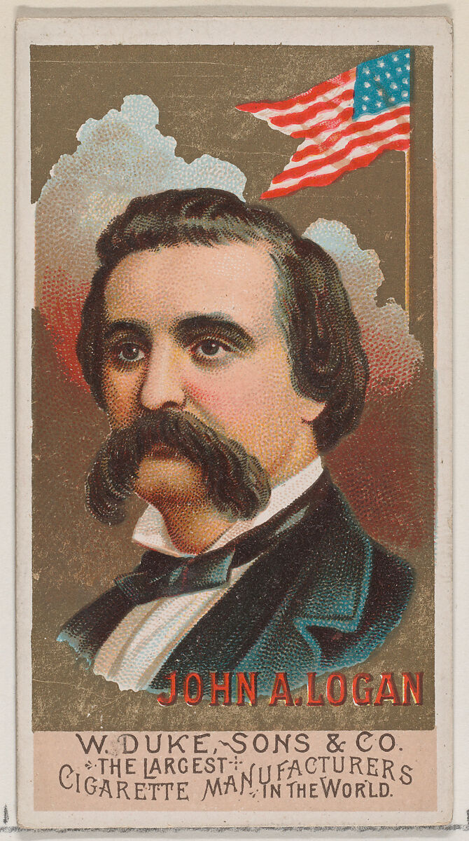 John A. Logan, from the series Great Americans (N76) for Duke brand cigarettes, Issued by W. Duke, Sons &amp; Co. (New York and Durham, N.C.), Commercial color lithograph 