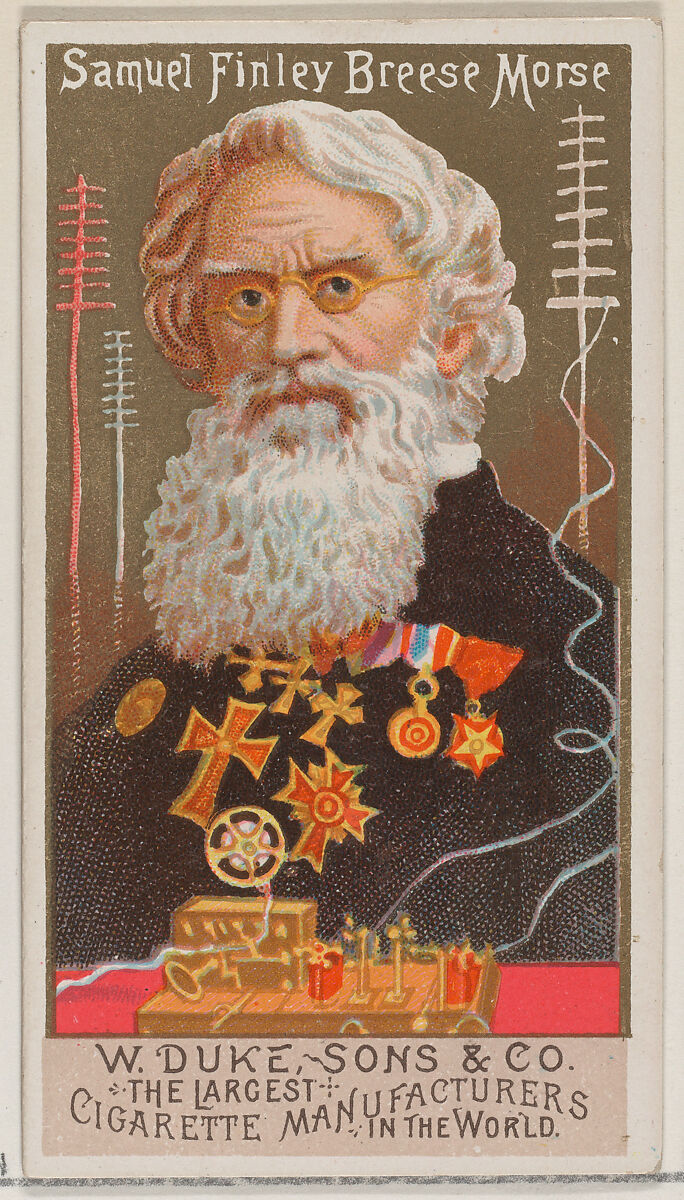 Samuel Finley Breese Morse, from the series Great Americans (N76) for Duke brand cigarettes, Issued by W. Duke, Sons &amp; Co. (New York and Durham, N.C.), Commercial color lithograph 