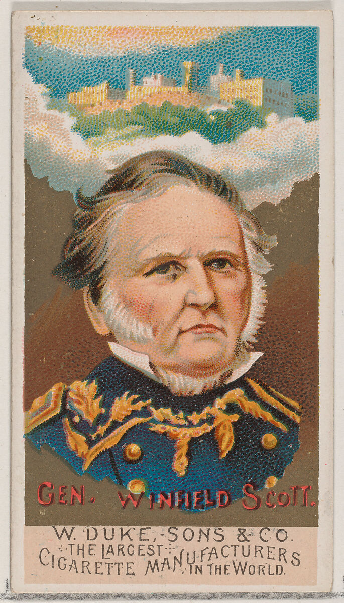 General Winfield Scott, from the series Great Americans (N76) for Duke brand cigarettes, Issued by W. Duke, Sons &amp; Co. (New York and Durham, N.C.), Commercial color lithograph 