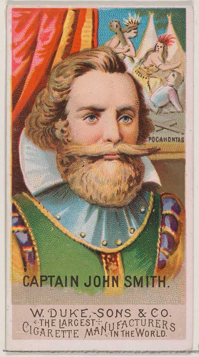 Captain John Smith, from the series Great Americans (N76) for Duke brand cigarettes, Issued by W. Duke, Sons &amp; Co. (New York and Durham, N.C.), Commercial color lithograph 