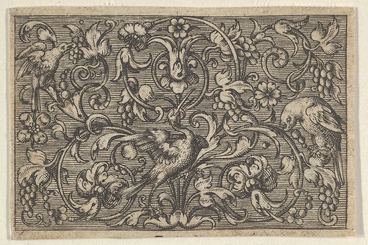 Horizontal Panel with Three Birds, from Varii Generis Opera Aurifabris Necessaria