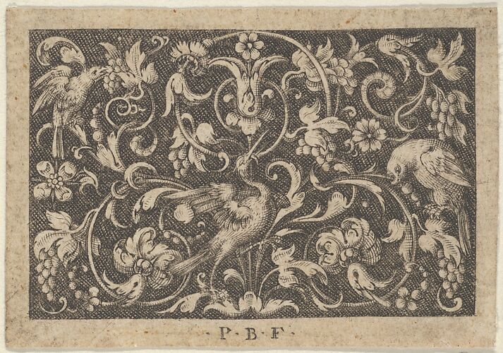 Horizontal Panel with Three Birds, from Varii Generis Opera Aurifabris Necessaria