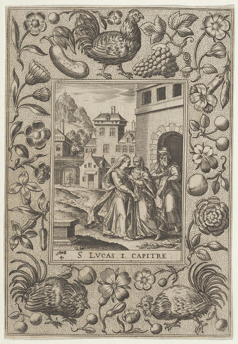 The Visitation, Abraham de Bruyn (Flemish, Antwerp 1540–1587 Cologne (?)), Engraving 