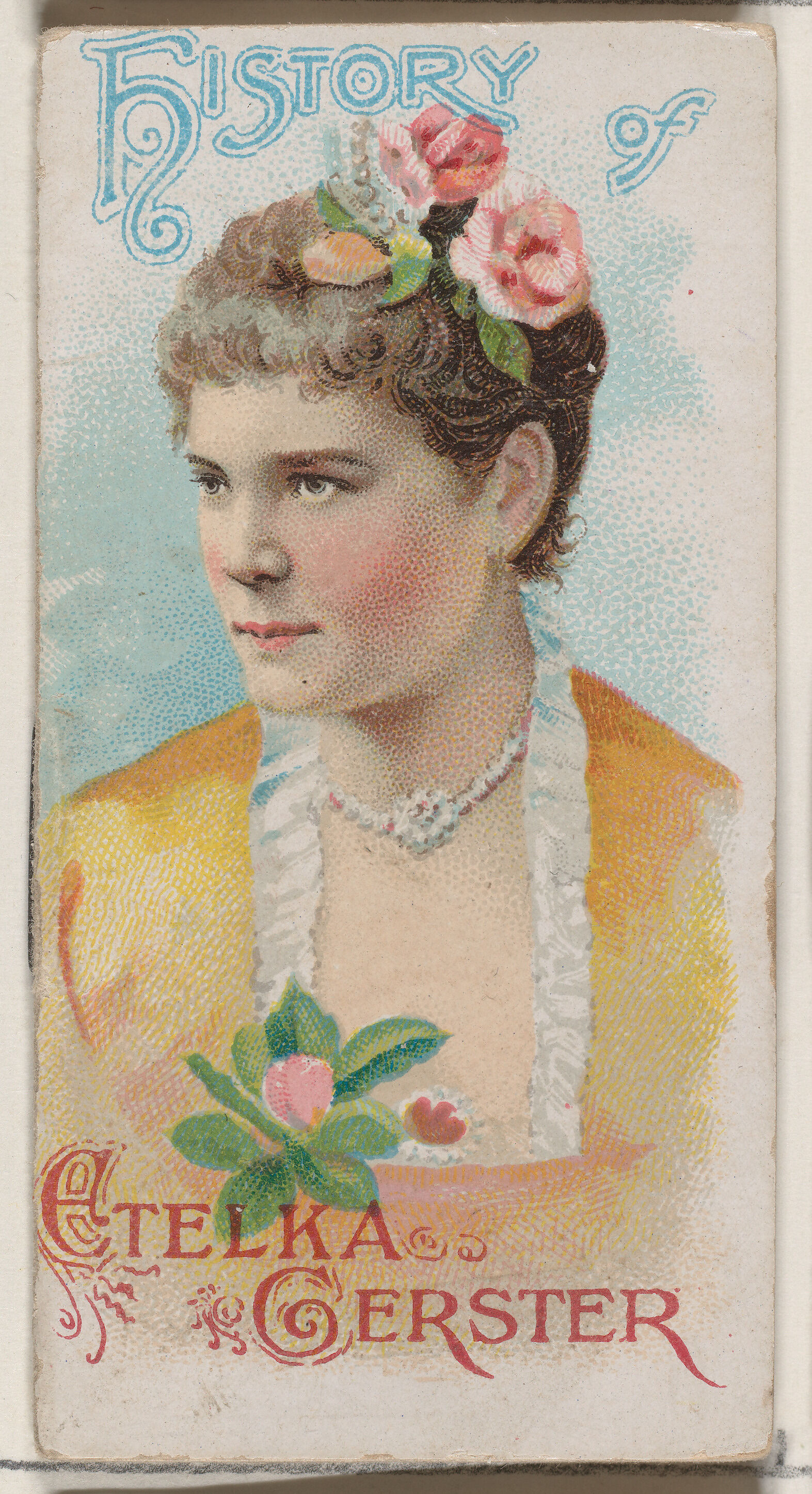 History of Etelka Gerster, from the Histories of Poor Boys and Famous People series of booklets (N79) for Duke brand cigarettes, Issued by W. Duke, Sons &amp; Co. (New York and Durham, N.C.), Commercial color lithograph 