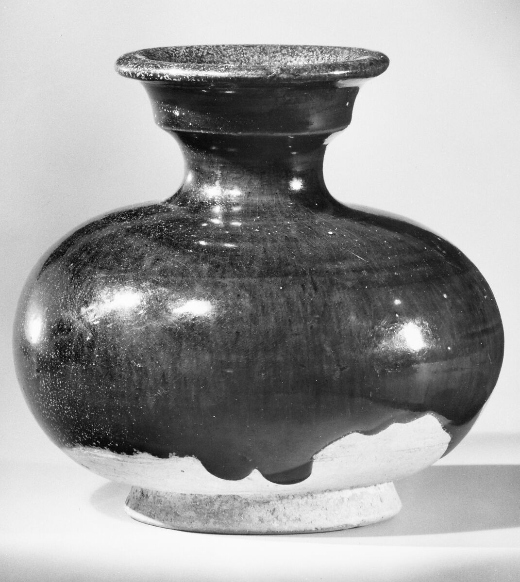 Jar, Earthenware with blue glaze, China