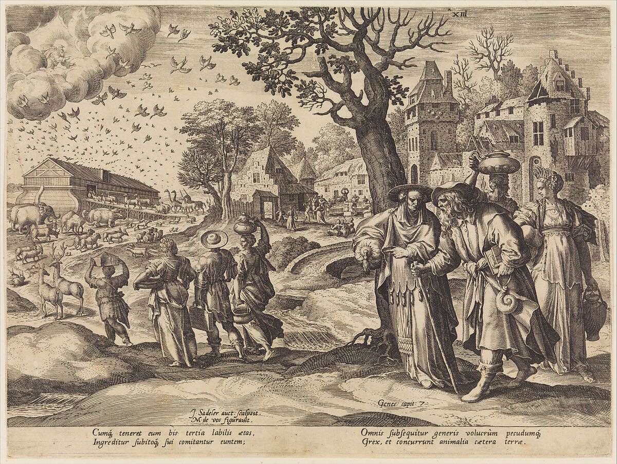 The Animals Going into the Ark, from "The Story of the Family of Seth", After Maerten de Vos (Netherlandish, Antwerp 1532–1603 Antwerp), Engraving 