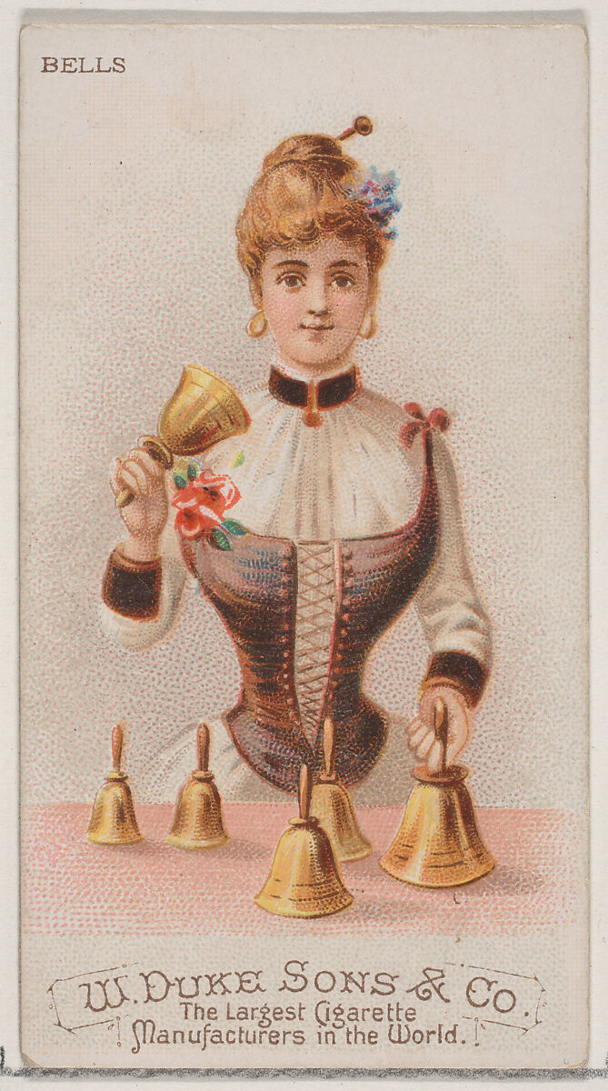 Bells, from the Musical Instruments series (N82) for Duke brand cigarettes, Issued by W. Duke, Sons &amp; Co. (New York and Durham, N.C.), Commercial color lithograph