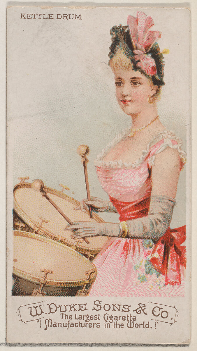 Kettle Drum, from the Musical Instruments series (N82) for Duke brand cigarettes, Issued by W. Duke, Sons &amp; Co. (New York and Durham, N.C.), Commercial color lithograph 