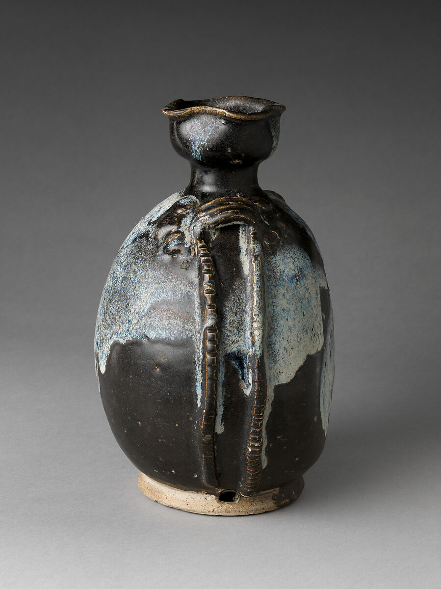 Flask, Stoneware with splashed glaze (Jun ware), China