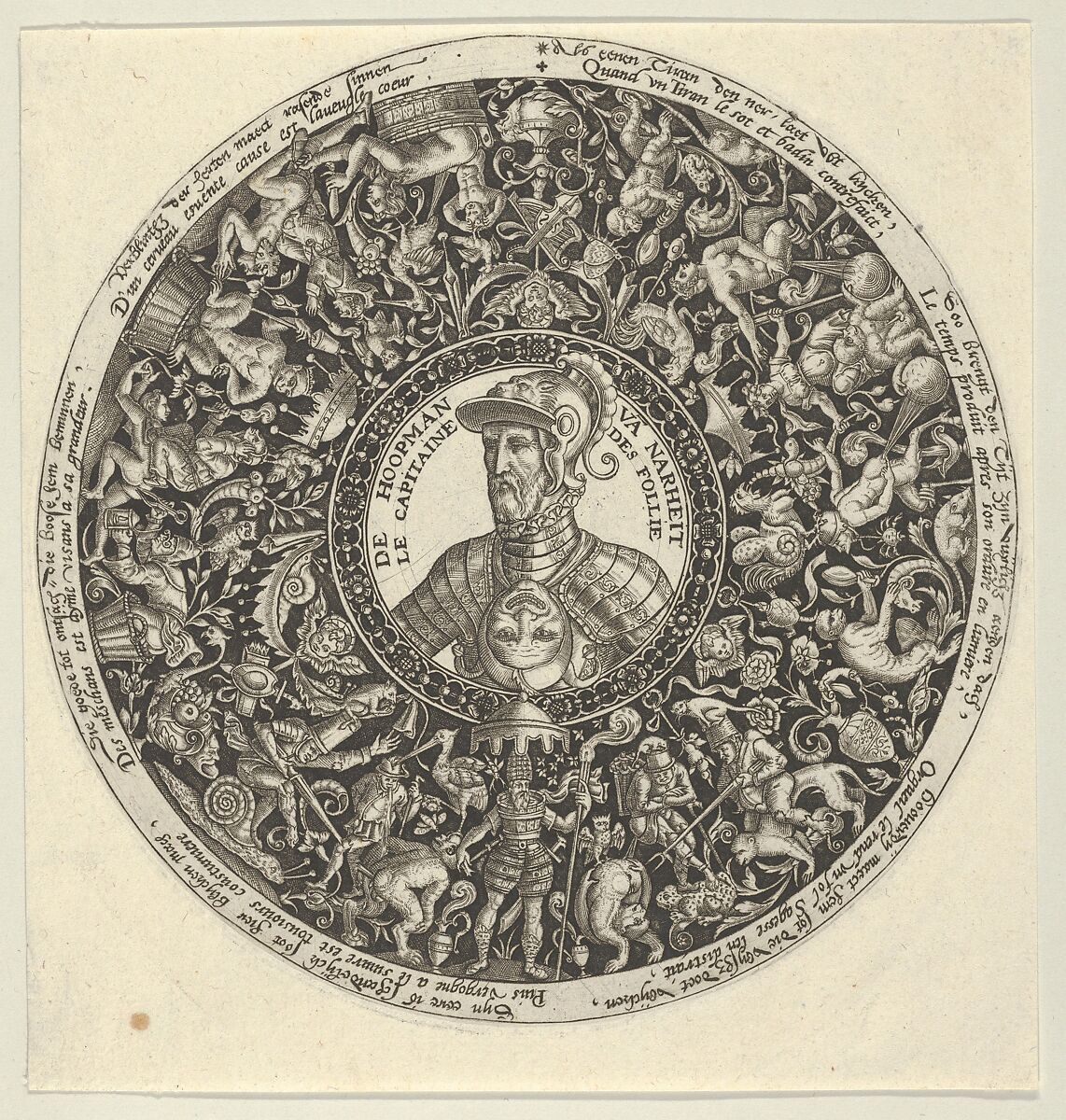 Portrait of the Duke of Alva, from a Series of Tazza Designs, Theodor de Bry (Netherlandish, Liège 1528–1598 Frankfurt), Engraving 