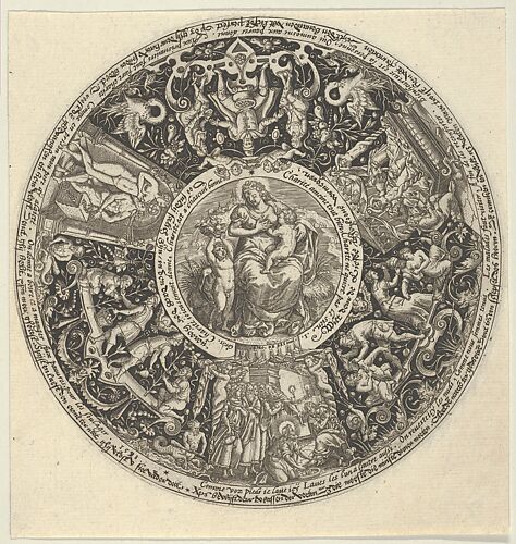 Charitas and the Acts of Charity, from a Series of Tazza Designs